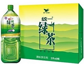 统一【绿茶 -茉莉味】(1箱6大支) 6x2L